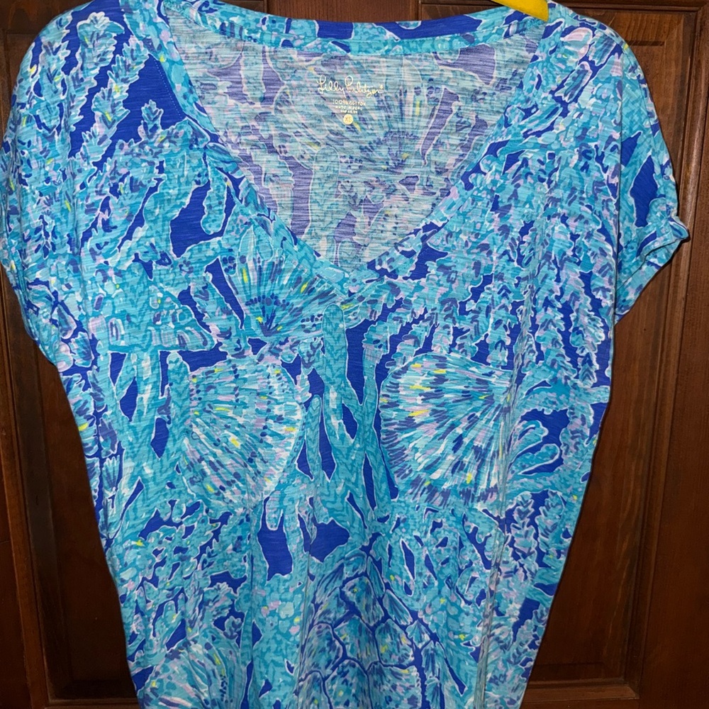 Lilly Pulitzer Vibrant Blue and White Swim Cover-Up